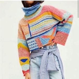 Sincerely Jules Multicolor Cowl Neck Sweater